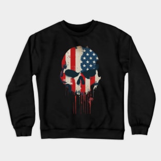 USA Skull Flag Crewneck Sweatshirt